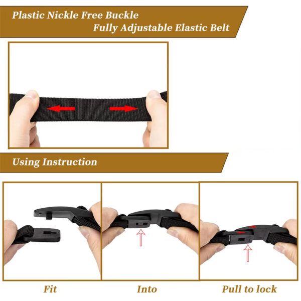 Invisible Elastic Stretch Belt With Flat Buckle (Quality) - Image 2