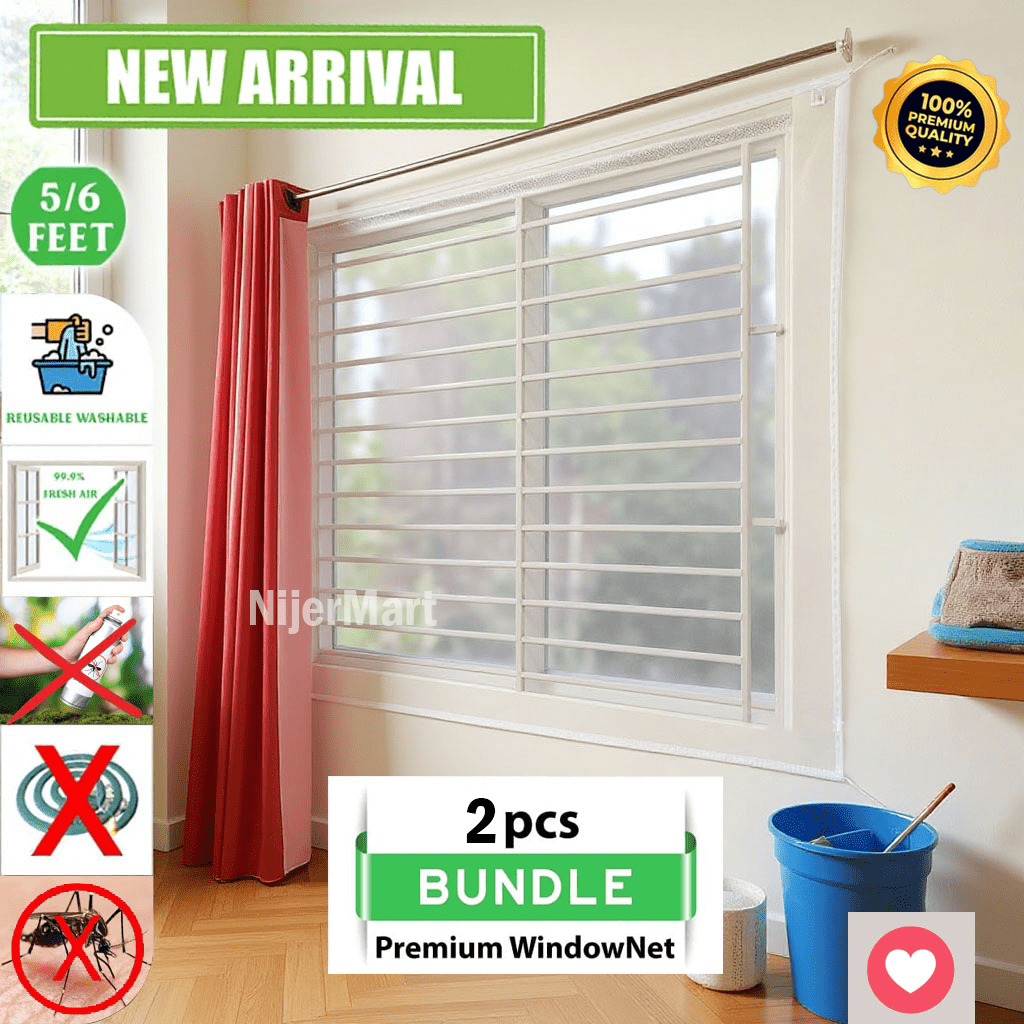 (2pcs) 5/6 Feet Premium Quality Window Anti Mosquito Net