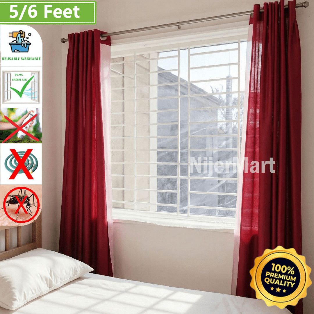 (5/6 Feet) Premium Quality Window Anti Mosquito Net